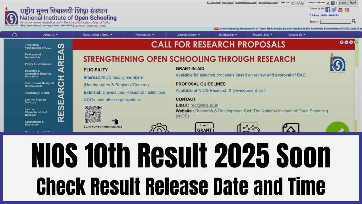 NIOS Class 10 Result 2025